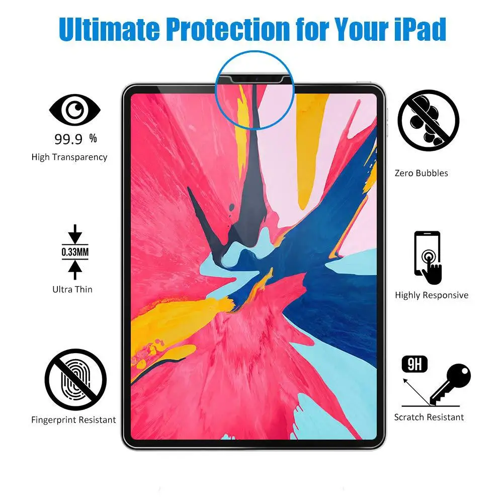 Tempered Glass Screen Protector For iPad ipad pro 2021 Tablet Protective Film For iPad 10.2 9 8 7 for Air 4 5 2022 Mini 6 2021