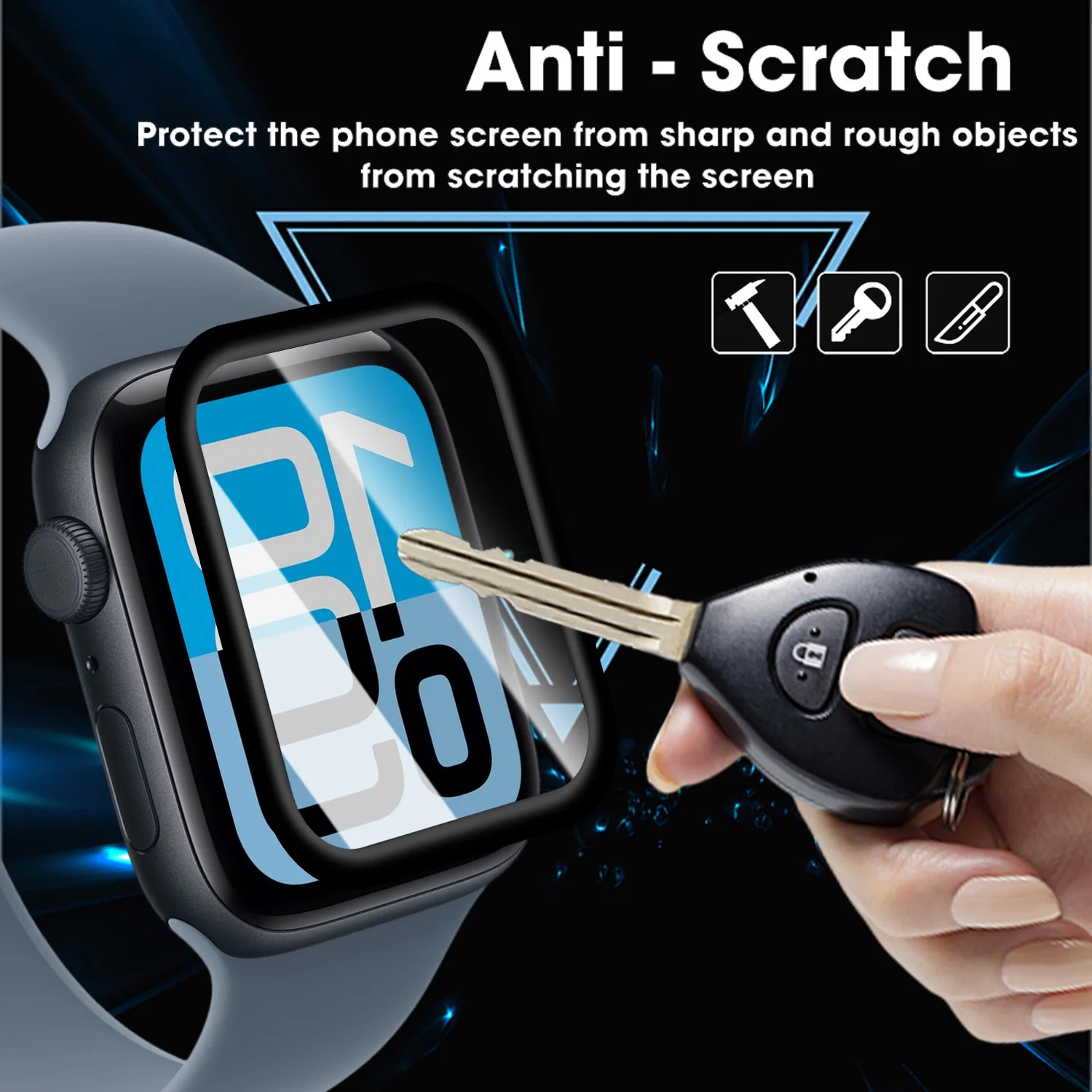 Ultra Clear Soft Screen Protector for Apple Watch – Easy Install, Non-Glass Film