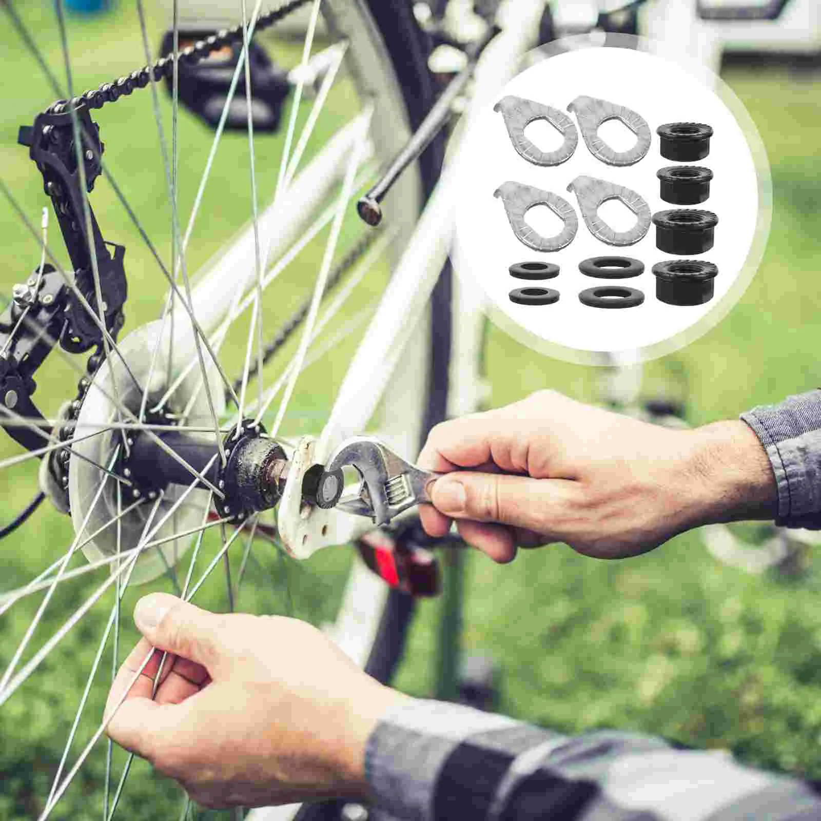 

Hub Flanged Axle Nut And Safety Washer For Front And Back Bike Wheel