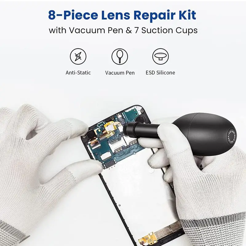 Professional Cleaning Kit for Cameras Lens Watches Electronic Components Lens Sucker Lens Repair Tool with Suction Pen and Cups