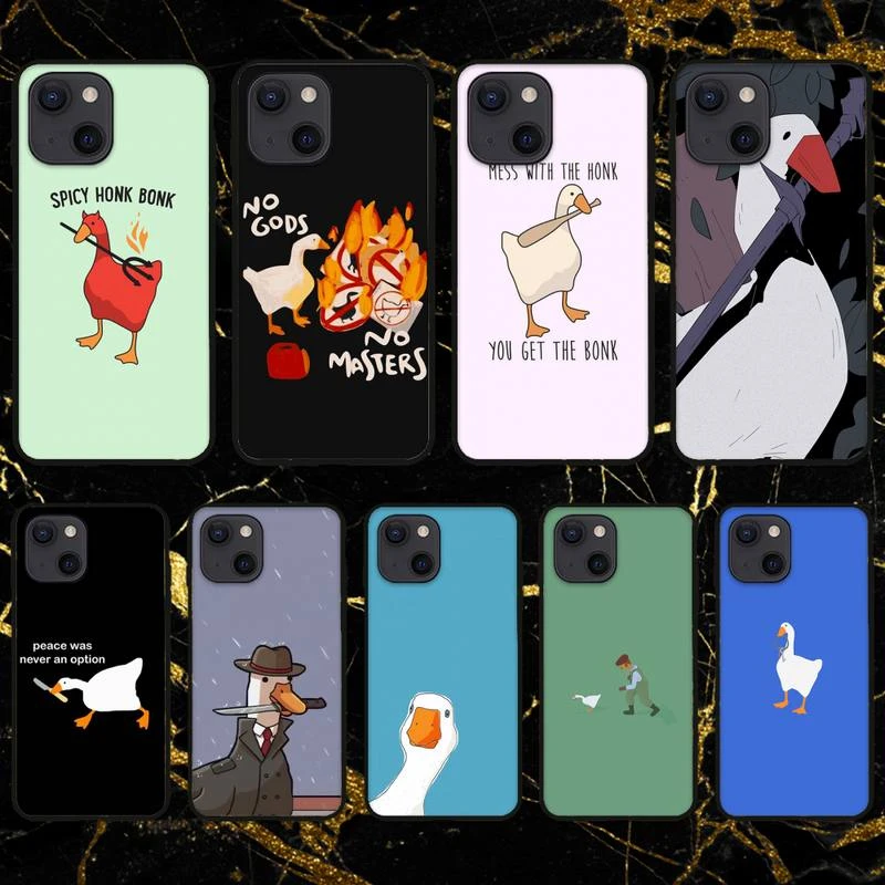 iphone 12 cover case Untitled Goose Game Interesting Duck Game Phone Case For iPhone 11 12 Mini 13 Pro XS Max X 8 7 6s Plus 5 SE XR Shell iphone 12 cover case