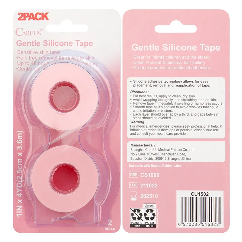 Eyelash Silicone Tape Lash Extension Adhesive Tape Small Hole Breathable Easy Tear Eye Pads Paper Patch Makeup Tools 2pcs/Box