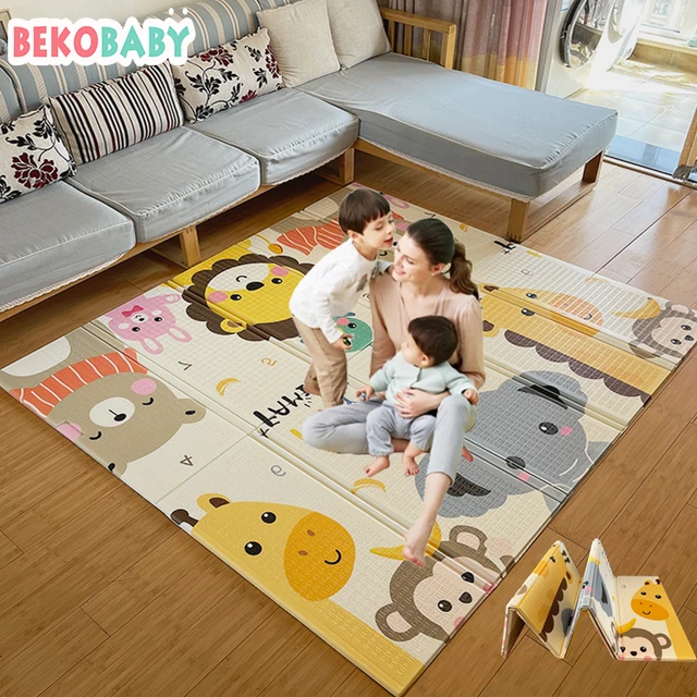 Baby Play Mat Xpe Puzzle Children's Mat Foldable Floor Baby Crawling Mat Double Surface Baby Carpet Rug For Nursery Activity Gym 1