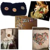 50/100 Round Assorted Floral Printed Wooden Decorative Buttons 2-Hole Floral Process Painted Wooden Cufflinks DIY Sewing Process 5