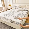 Skin-friendly Fitted Sheet Printed Bed Cover sabanas para cama Elastic Bedsheet Simple Style Mattress Cover (No Pillowcase) 2