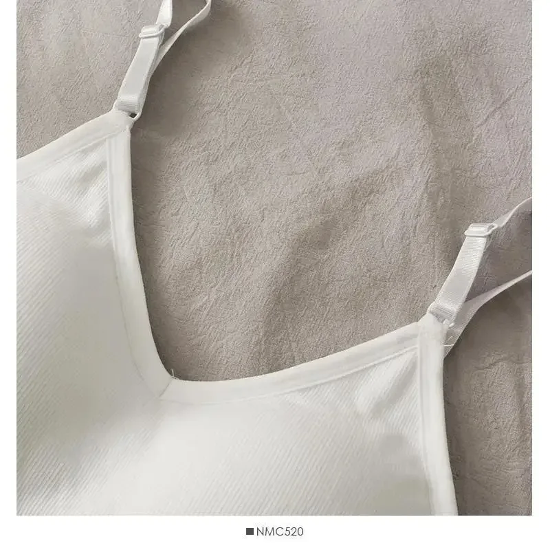 Womens Tops Sexy Tank Top Women Built in Bra Solid Color Camis for Women Crop Top Off Shoulder Sleeveless Camisole - 6
