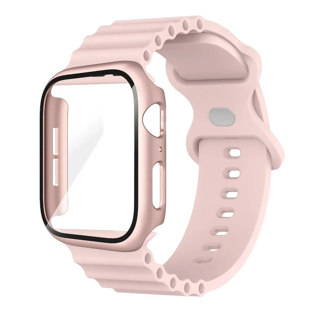 Premium Glass Case with Silicone Band - Stylish Protective Bracelet