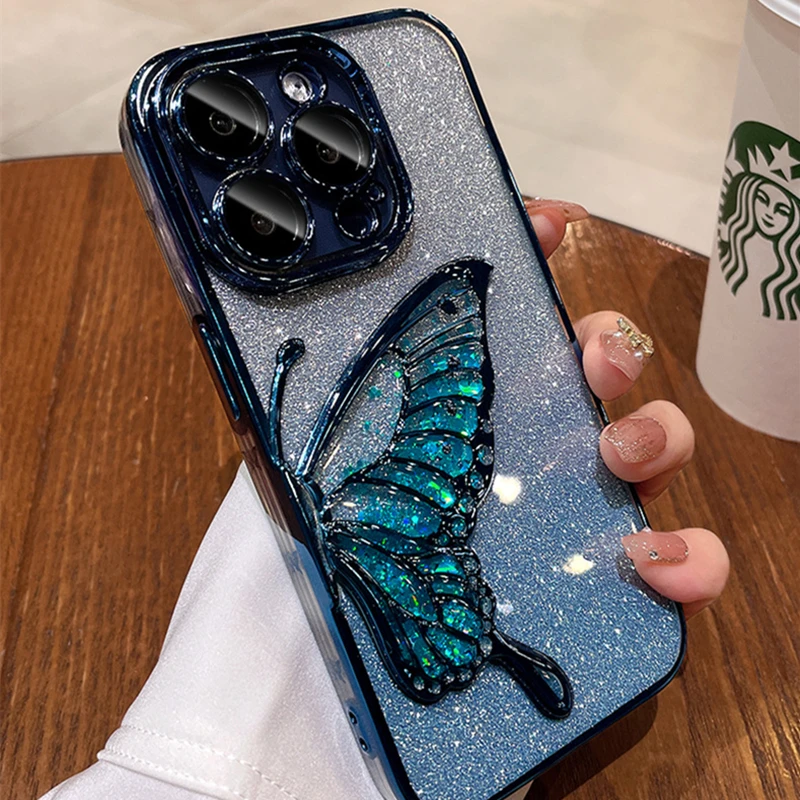 Glitter Butterfly Bling Phone Cases For Iphone 11 Diamond Bling