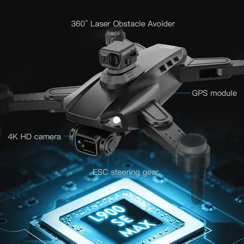 

4K Professional With Camera 5G WIFI 360 Obstacle Avoidance FPV Brushless Motor RC Quadcopter Mini Dron New L900 Pro SE MAX Drone