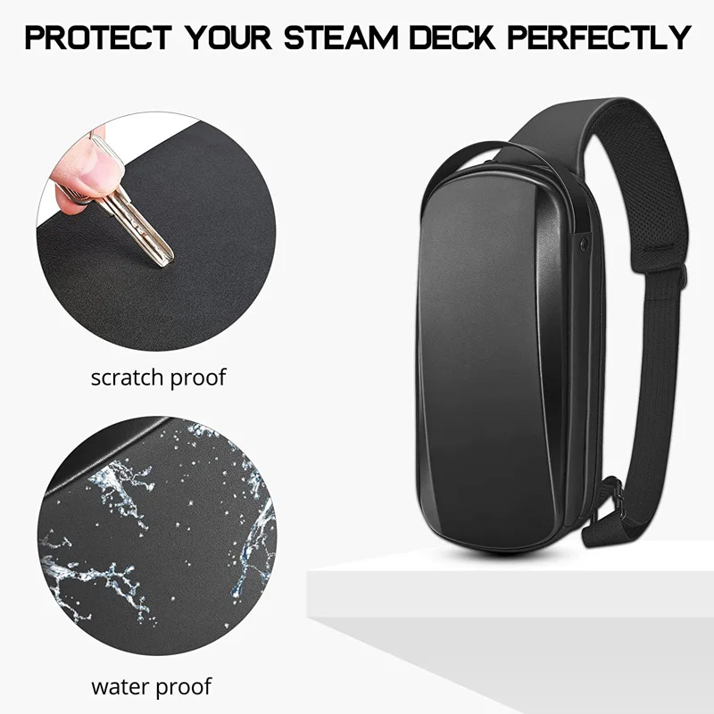 Bärväska för Steam Deck-konsoltillbehör Stötsäkert hårt skal Axelremsväska Bröstryggsäck Förvaringsväska för hemmet_voghion.com