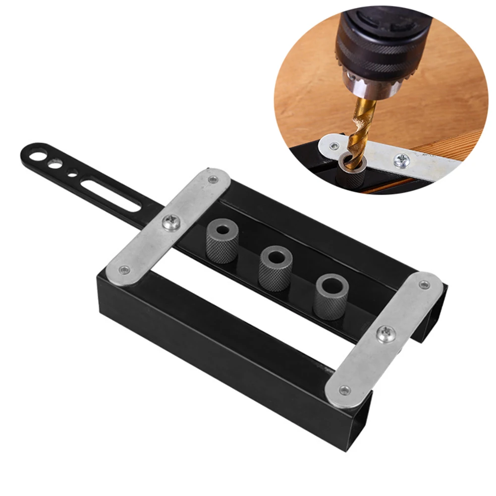 

Straight Hole Punch Locator Self-Centering Scribe Round Dowel Drill Guide Jig Drilling Guide Locator 6/8/10mm