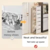 1pc 6/8 Layers Shoe Organizer, Space-saving Metal Frame & Fabric Interlayer Shoe Rack, T1 Shelf for Entryway Hallway Living Room 6