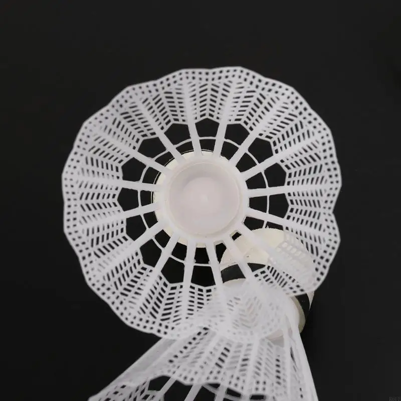 R6FE 12Pcs White Badminton Plastic Shuttlecocks Indoor Outdoor Gym Sports Accessories