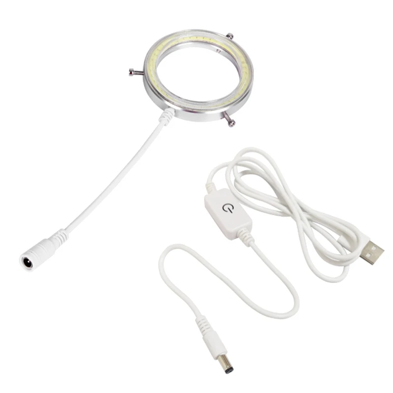 Lampada Illuminatore Ad Anello Regolabile A 60 Led Per Spina Usb Per Microscopio Con Zoom Stereo