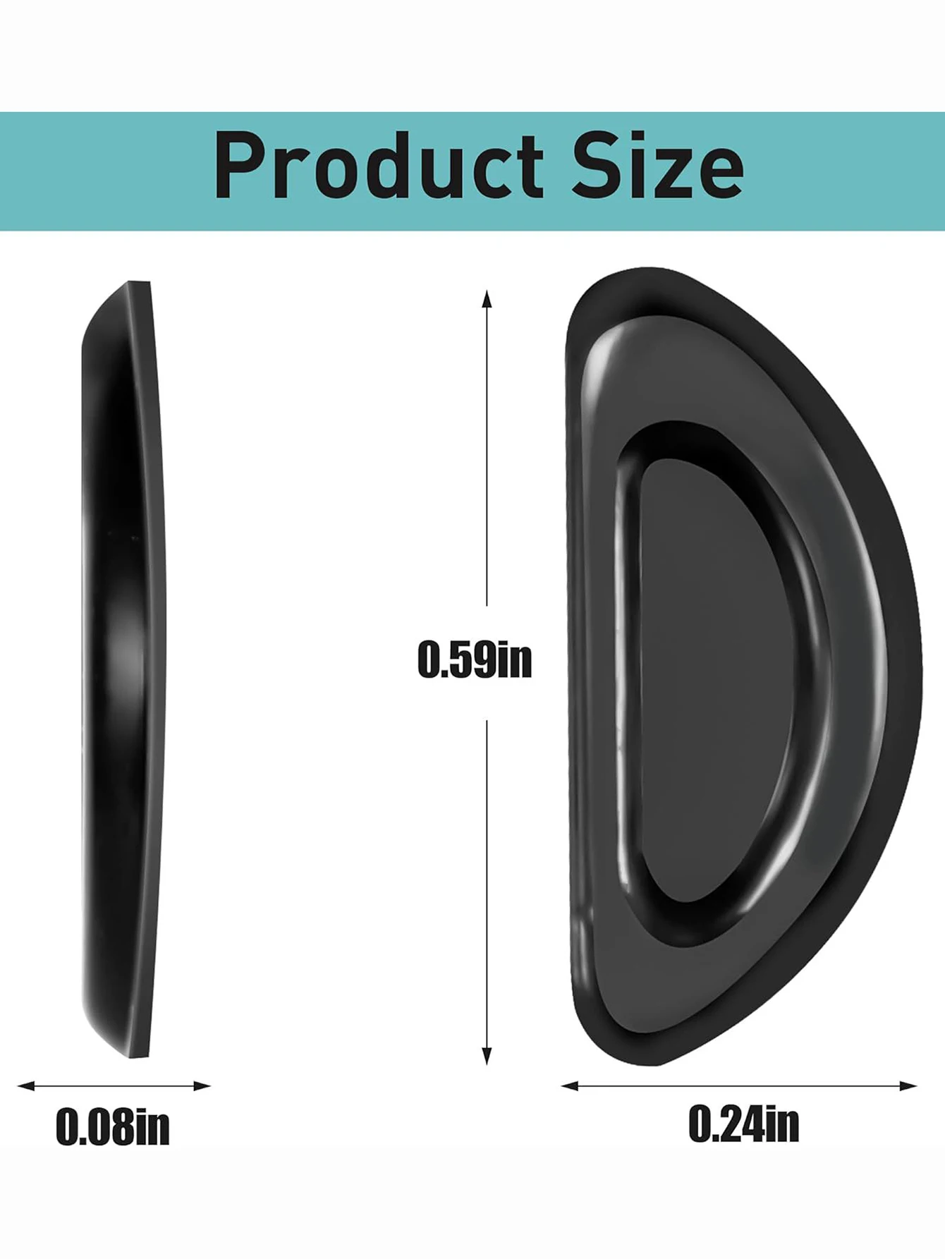 5pairs Eyeglasses Anti Slip Nose Pads Soft Silicone Adhesive Glasses Nose Pads for Plastic Frame Glasses Sunglasses(Black/White) 5
