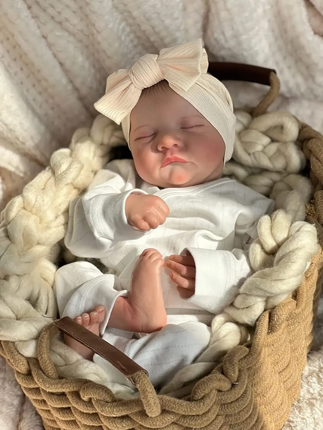 

48CM Levi Sleeping Newborn Baby Doll That Look Real Lifelike Babies Realistic Baby Doll Life Size Dolls for Children Toys Gifts