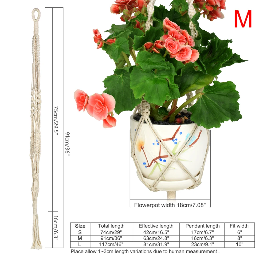 Macramé Hecho A Mano Para Colgar Plantas, Bandeja Para Macetas, Bandeja Para  Macetas Para Decoración De Pared, Patio, Bandeja Para Macetas De Jardín Para  Plantas De 2,46 €