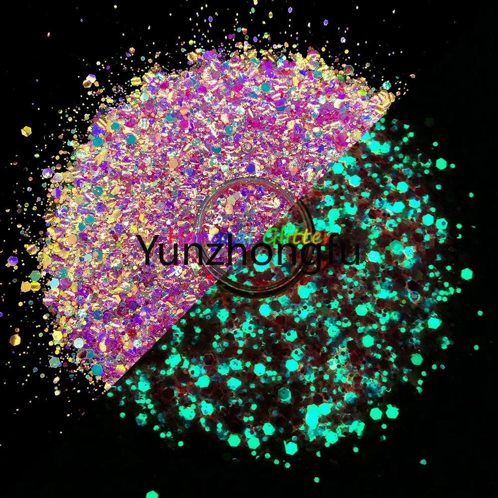

bulk christmas ornaments polyester mix chunky glow glitter
