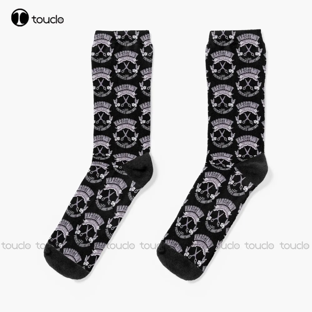 

Vasectomy Prevents Abortion Socks Cute Pattern Funny Autumn Cartoon 360° Digital Print Christmas New Year Gift Custom Gift Retro