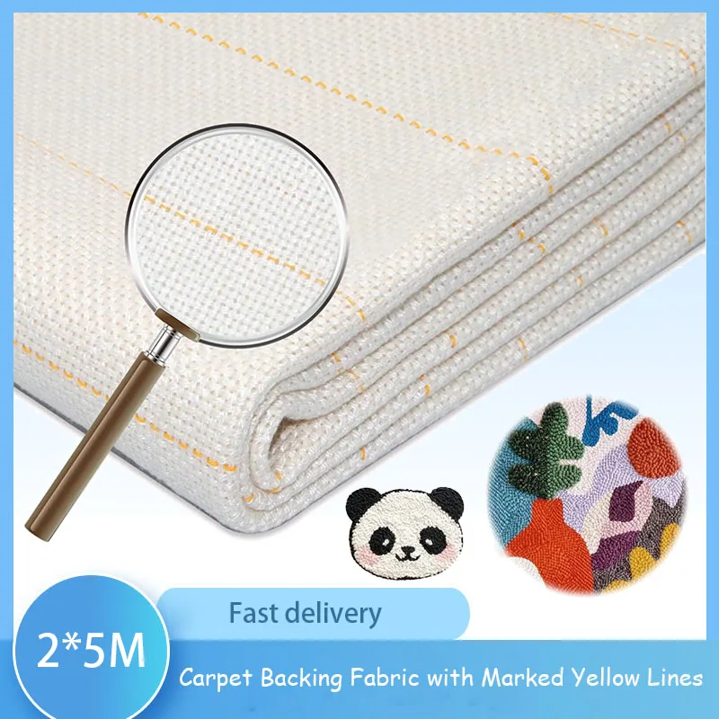 

Primary Tufting Cloth with Marked Lines, DIY Handmade Punch Needle, Fabric for Tufting Gun, Art Embroidery Crafts, 2x5m