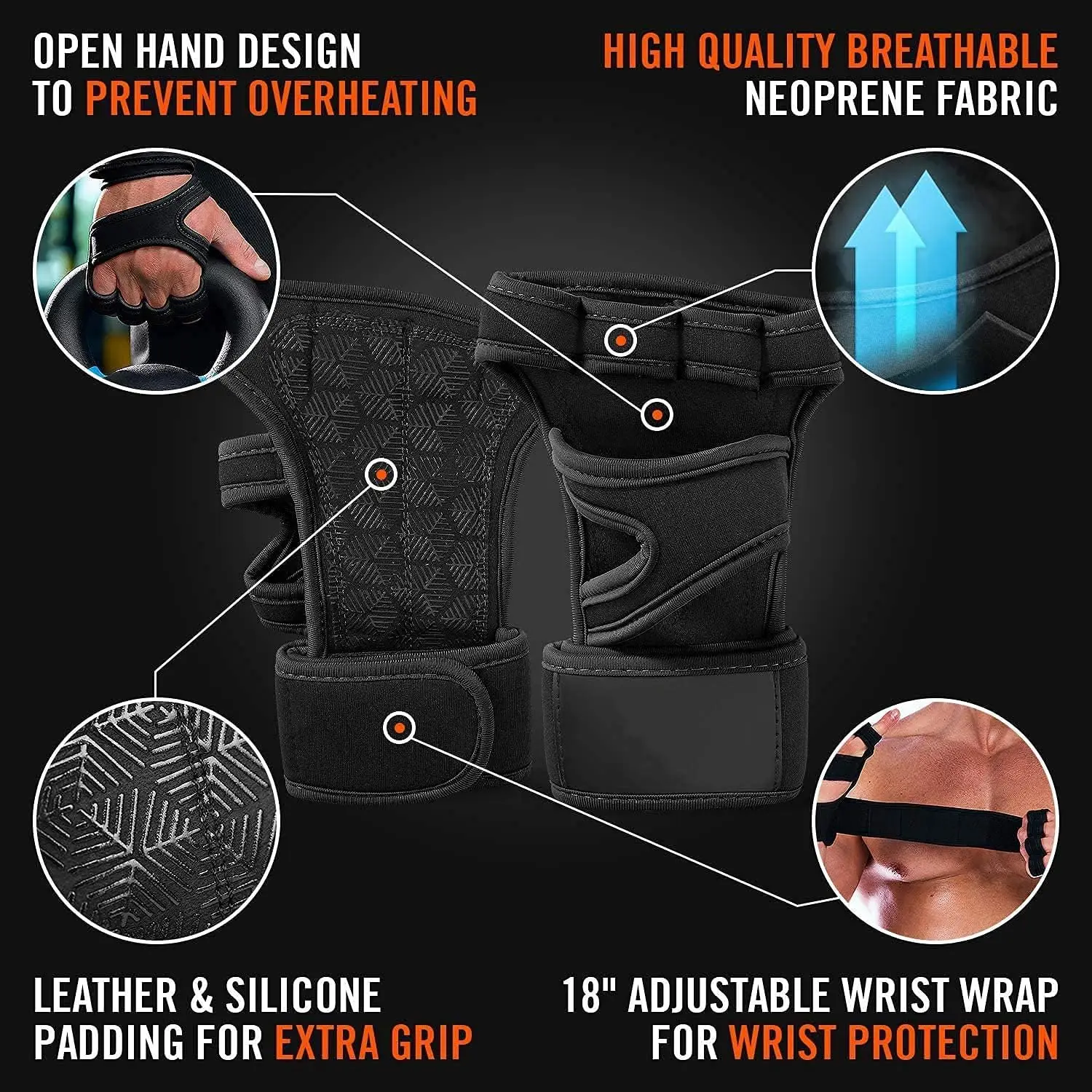 Unisex Training Sport Gloves - Enhanced Fitness & Weightlifting Support with Wrist and Palm Protection
