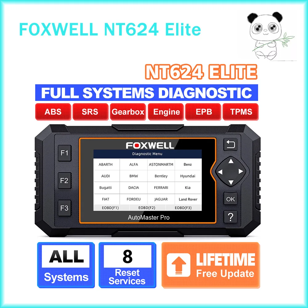 

Автомобильный сканер FOXWELL NT624 Elite OBD2 SAS ABS Oil EPB Reset DPF BRT ODB II, диагностический сканер для всех систем, бесплатное обновление