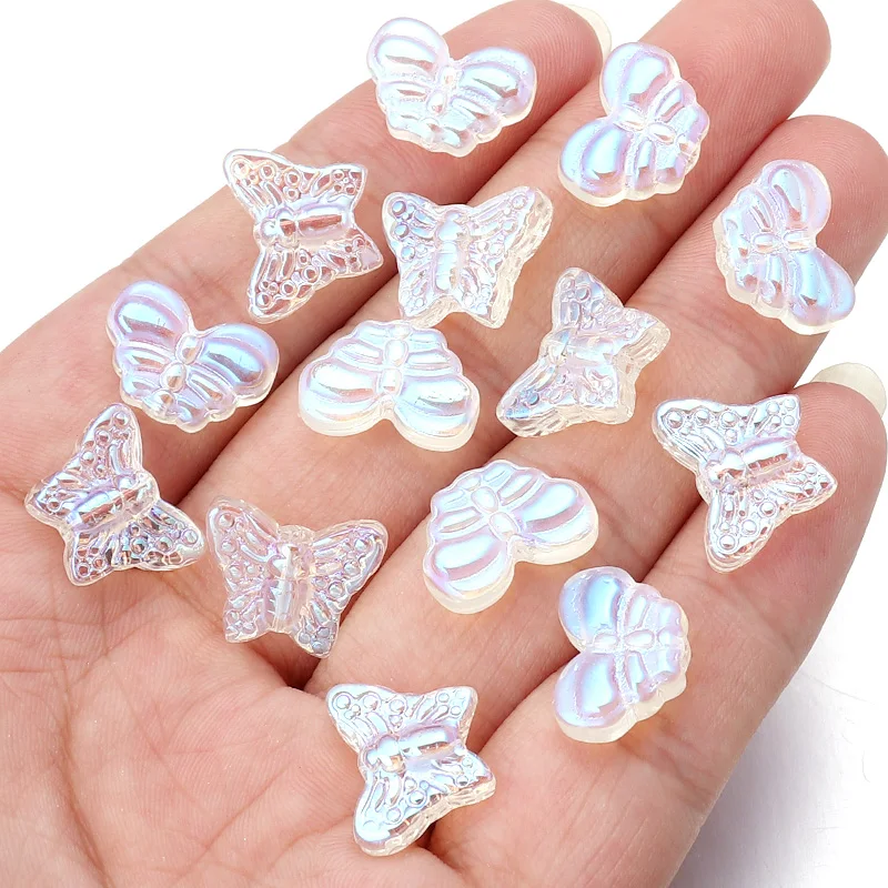 30 Pz/Lotto Aurora Glass Lampwork Beads Butterfly Tiger Fox Animal Glass Allentato Spacer Beads Per Gioielli Che Fanno Accessori Fai Da Te