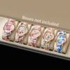 5PCs/Set Women's Silicone Printed Watch Fashion Casual Personalized With Floral Dial Classic Trendy Quartz Watch Combination Set 1