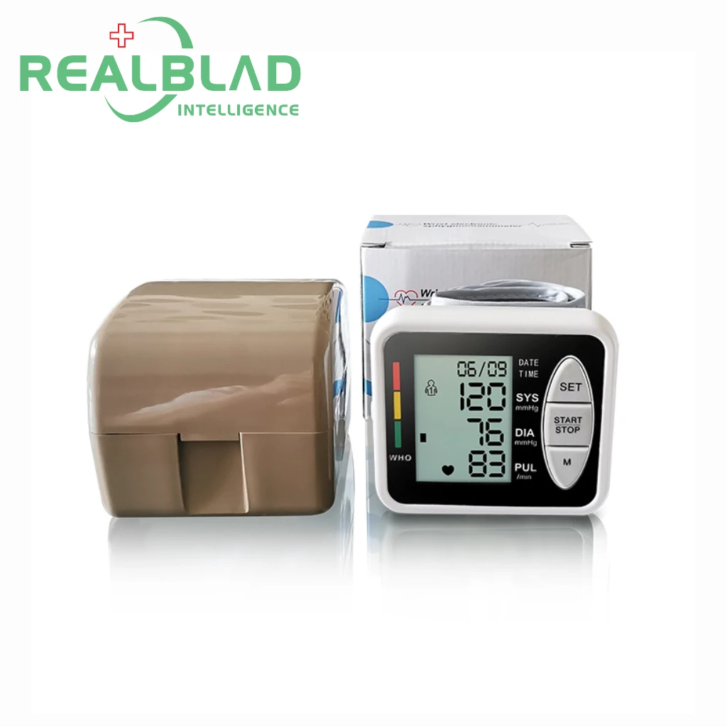 REALBLAD WEB505B Sphygmomanometer Talking Speaker Electronic Wrist Cuff Automatic Digital Bp Monitor Blood Pressure Machine