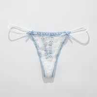 Culotte en dentelle avec nœud, lingerie féminine sexy, usage quotidien, vêtements de maison, sous-vêtements solides pour femmes, culotte taille basse, respirante 5