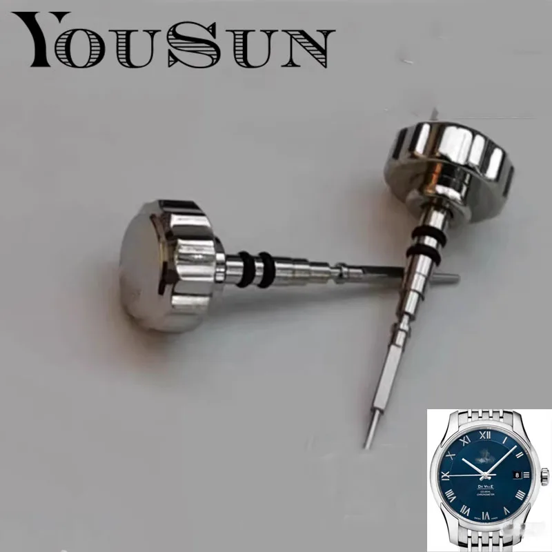 Accessori Per La Testa Dell'Orologio Maschile Con Corona In Acciaio Inossidabile Per Omega De Ville Series 443.10.41.21.03.001