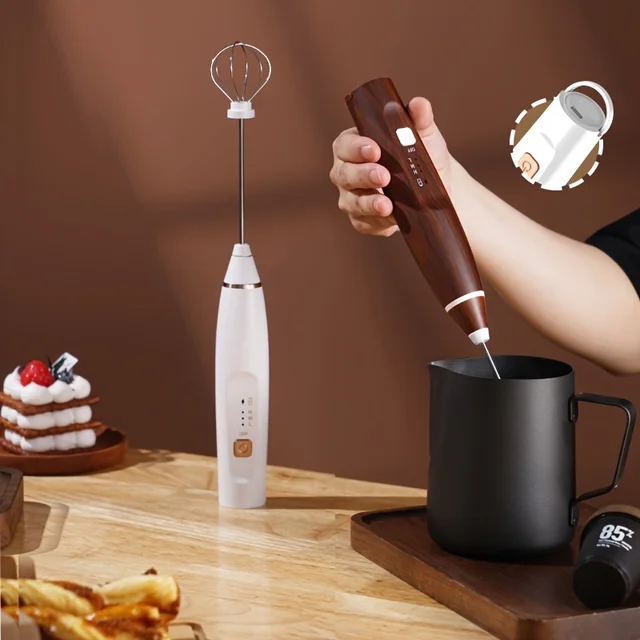 Montalatte elettrico bevanda da cucina Foamer frusta Mixer agitatore caffè Cappuccino panna frusta miscela schiumosa frusta per uova 4