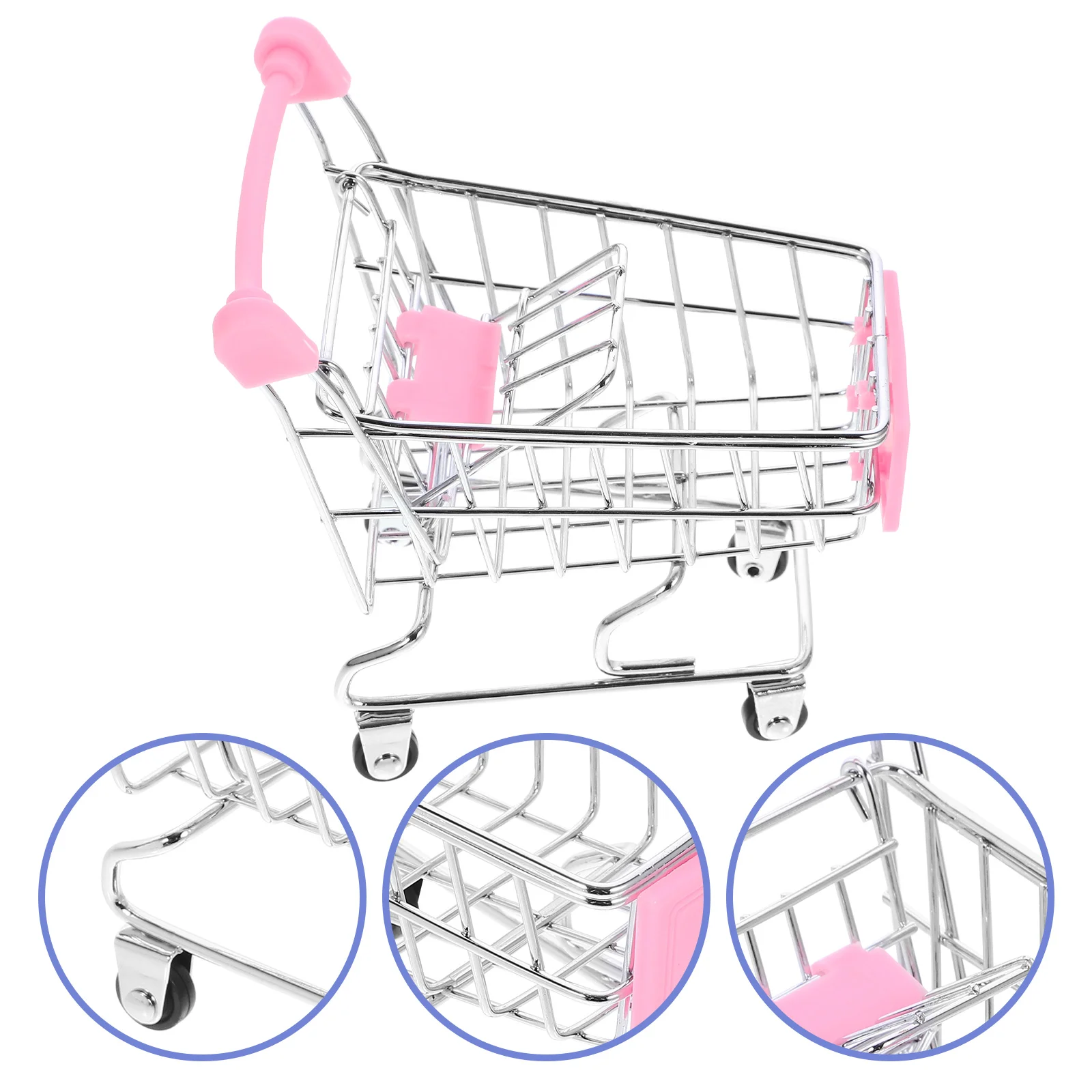 

Supermarket Handcart Shopping Utility Cart Simulation Trolley Model Grocery Cart Storage for Children Kids Pretend Play