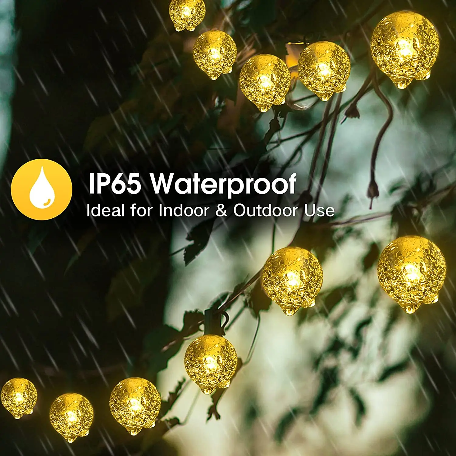 Solar String Lights Outdoor 200 Led Crystal Globe Lights Waterproof Solar Festoon Fairy Light for Garden Christmas Outdoor Decor 4