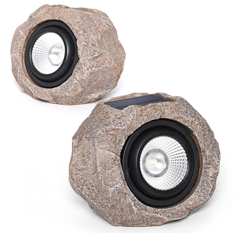 

2 Pcs Solar Lights Outdoor Decorative, Super Bright Solar Spot Garden Lights, Solar Rock Lights,IP65 Waterproof