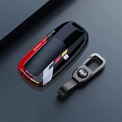 ABS Car Key Case Cover - Premium Car Key Protector Shell and Fob Accessory (Black Red set1)