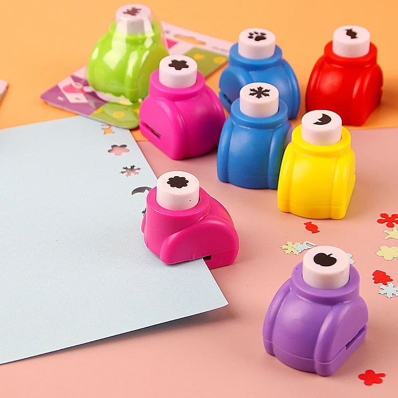 

Child Gift Baby Drawing Toys Embosser Hole Punch Mini Printing Paper Hand Shaper Scrapbook Tag Card Craft DIY Handwork Toy