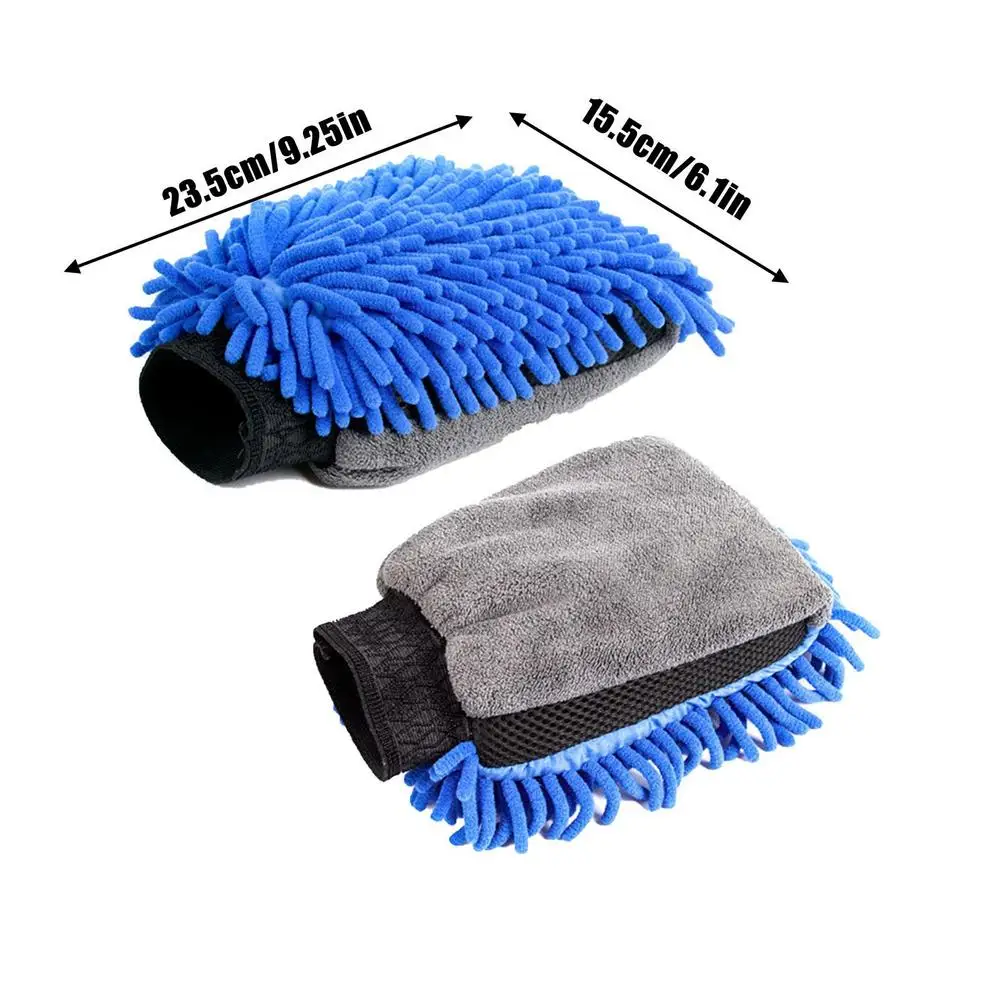 Car Wash Washing Microfiber Chenille Mitt Auto Cleaning Glove Dust