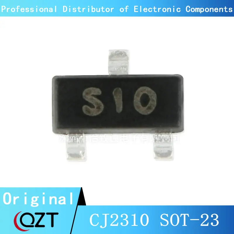 100pcs/lot CJ2310 Screen S10 SOT-23 N-Channel 60V 3A MOSFET chip New spot 20pcs 50pcs 100pcs 700pcs 1000pcs new original fdn5618p nl fdn5618p sot23 3 mosfet ssot 3 p ch 60v 1 25a silk screen 618