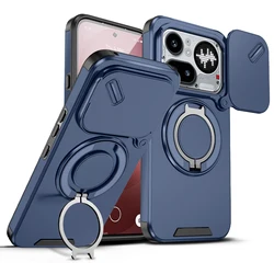 Shockproof Armor Case with Lens Protection and Car Magnetic Holder - Nothing Phone (4a) Pro (Blue)