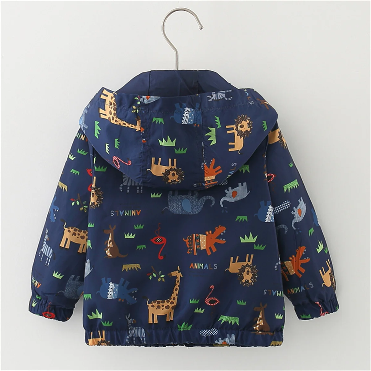 Spring Autumn Children's Coat Cartoon Cute Cherry Blossom Hooded Zipper Everyday Versatile Boys' Jacket Top baby jacket hooded coat plaid jacket