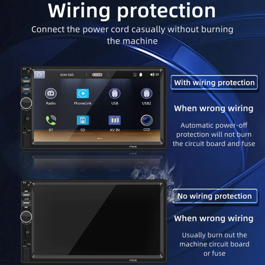7in Multi-language Car BT MP5 Player Multifunctional Car Audio and Video Player Auto Multi-media Radio Receiver