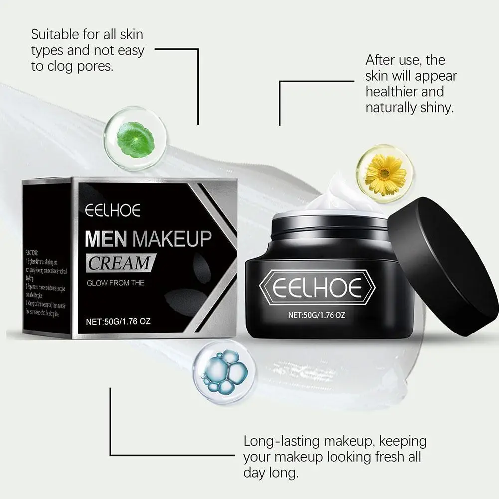 BB Cream For Men Full Coverage Facial Concealer Long Lasting Makeup Foundation Waterproof Men BB Liquid Foundation Cosmetics