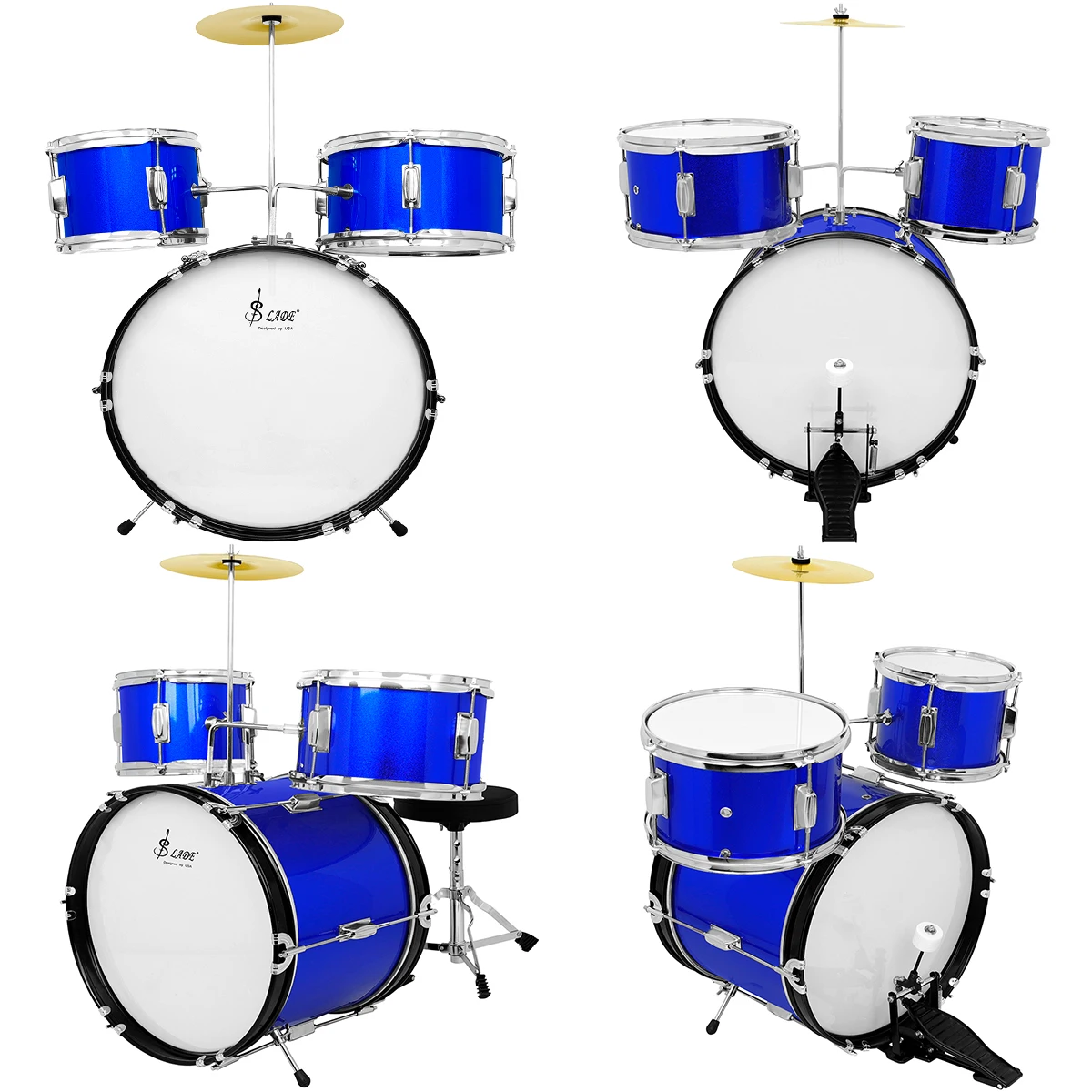 SLADE Children's Drum Set Jazz Drum Set for Early Childhood Education Percussion Toy Boys and Girls Christmas Gift