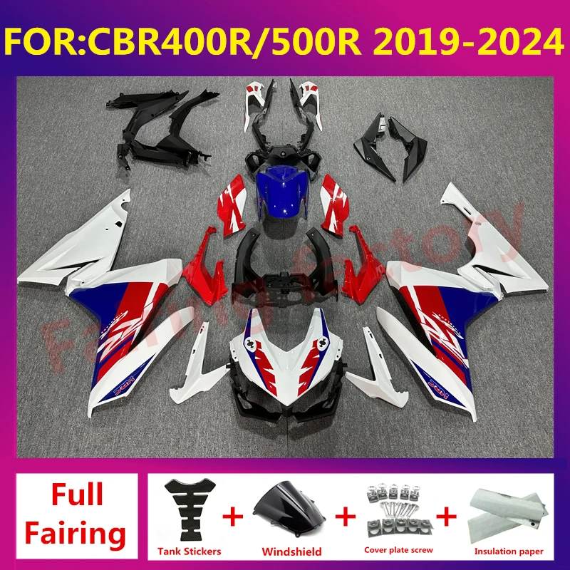 

For CBR400R CBR500R CBR 500R CBR500 CBR400 2019 2020 2021 2022 2023 2024 full Fairing Kit fit body fairings zxmt Set red white