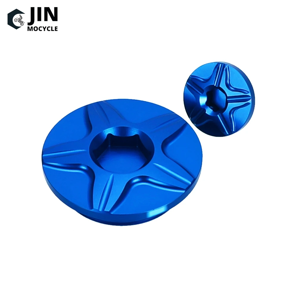 Blue CNC Aluminum Engine Plug Timing Cover Set For Yamaha WR250R/X WR400F 426F
