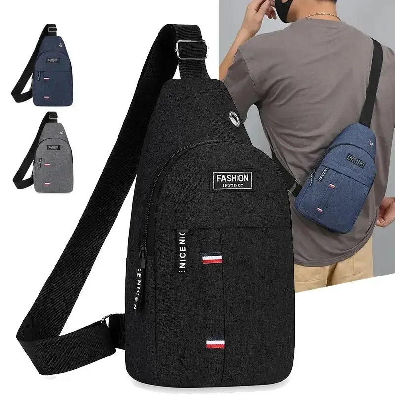 【新品】メンズ用の多機能クロスボディショルダー 男性用チェストバッグ 新しいメンズショルダーバッグチェストバッグ多機能クロスボディ