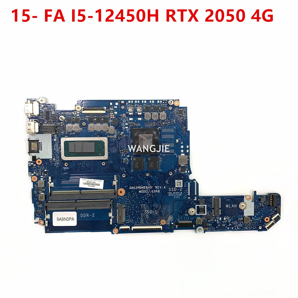 

Материнская плата для ноутбука HP VICTUS 15-fa0001TX 15-FA N61953-601 RTX 2050 4G GPU SRMAQ I5-12450H CPU DAG3PBMB8A0