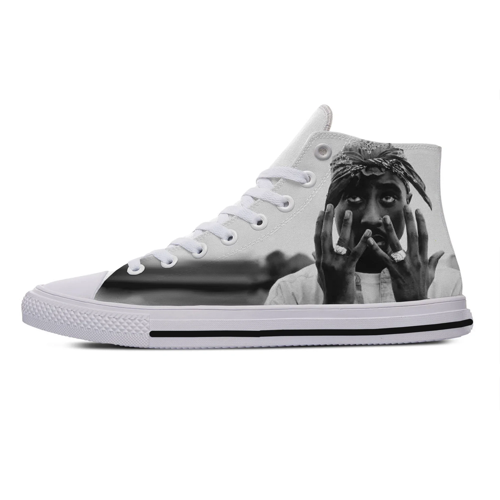 Hot Cool Fashion Hip Hop New Summer High Quality Sneakers Casual Shoes Men Women 2pac Tupac All High Help Classic Board Shoes