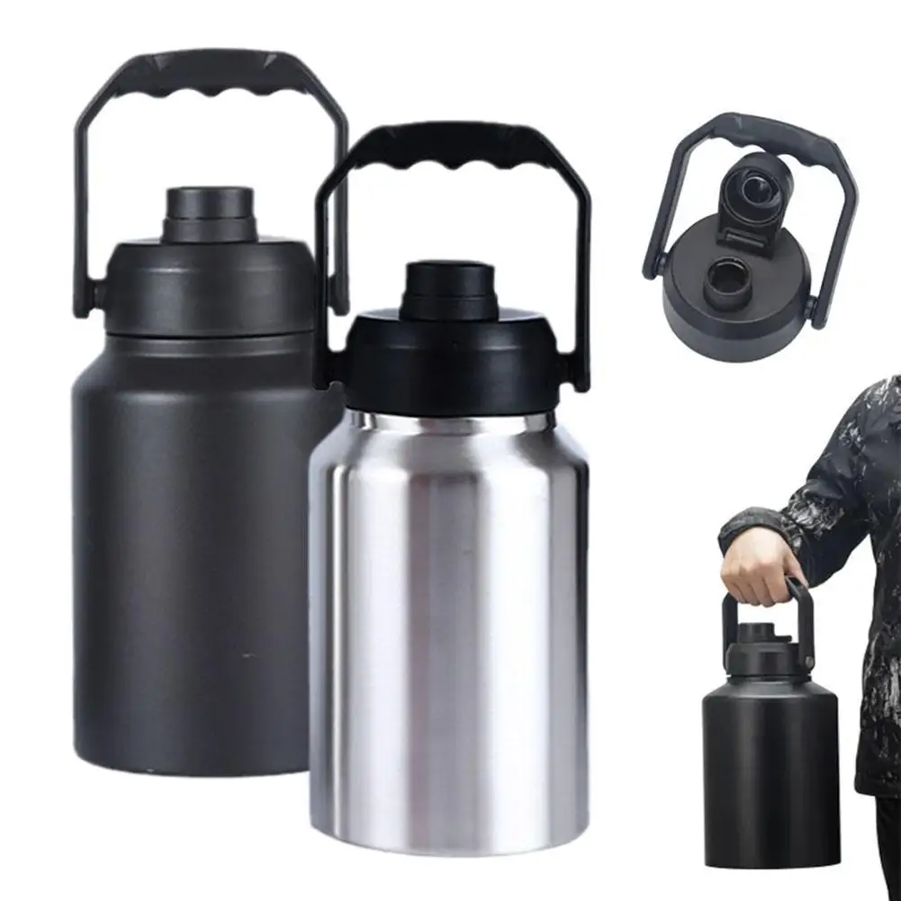 2/3 L Thermal Bottle Outdoor Climbing Camping Sport Vacuum Flask Double Portable Stainless Steel Mug Large Capacity